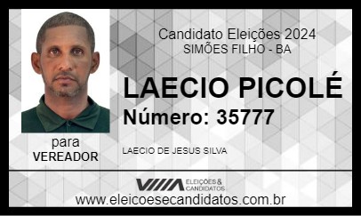 Candidato LAECIO PICOLÉ 2024 - SIMÕES FILHO - Eleições