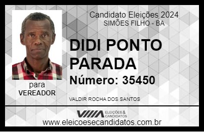 Candidato DIDI PONTO PARADA 2024 - SIMÕES FILHO - Eleições