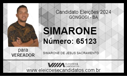 Candidato SIMARONE 2024 - GONGOGI - Eleições