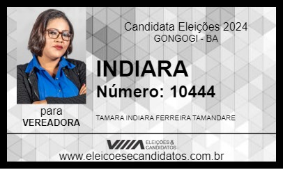 Candidato INDIARA 2024 - GONGOGI - Eleições