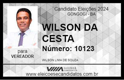 Candidato WILSON DA CESTA 2024 - GONGOGI - Eleições