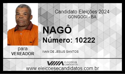 Candidato NAGÔ 2024 - GONGOGI - Eleições