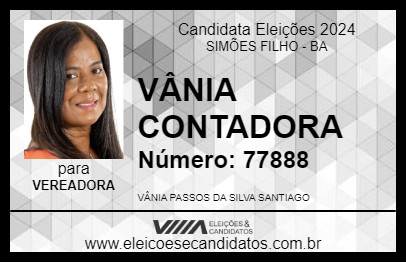 Candidato VÂNIA CONTADORA 2024 - SIMÕES FILHO - Eleições