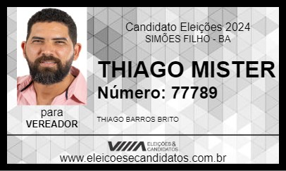 Candidato THIAGO MISTER 2024 - SIMÕES FILHO - Eleições