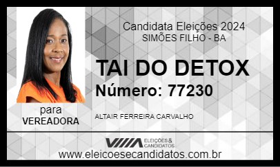 Candidato TAI DO DETOX 2024 - SIMÕES FILHO - Eleições