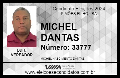 Candidato MICHEL DANTAS 2024 - SIMÕES FILHO - Eleições