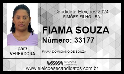 Candidato FIAMA SOUZA 2024 - SIMÕES FILHO - Eleições