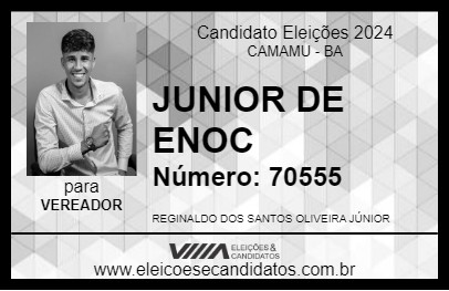 Candidato JUNIOR DE ENOC 2024 - CAMAMU - Eleições