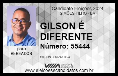 Candidato GILSON É DIFERENTE 2024 - SIMÕES FILHO - Eleições