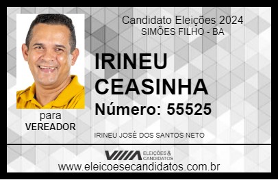 Candidato IRINEU CEASINHA 2024 - SIMÕES FILHO - Eleições