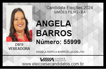 Candidato ANGELA BARROS 2024 - SIMÕES FILHO - Eleições