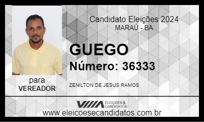 Candidato GUEGO 2024 - MARAÚ - Eleições