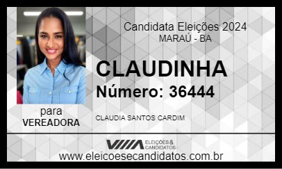 Candidato CLAUDINHA 2024 - MARAÚ - Eleições