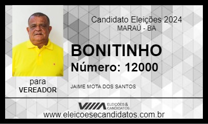 Candidato BONITINHO 2024 - MARAÚ - Eleições