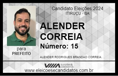 Candidato ALENDER CORREIA 2024 - ITIRUÇU - Eleições