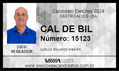 Candidato CAL DE BIL 2024 - CASTRO ALVES - Eleições