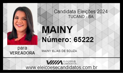 Candidato MAINY 2024 - TUCANO - Eleições