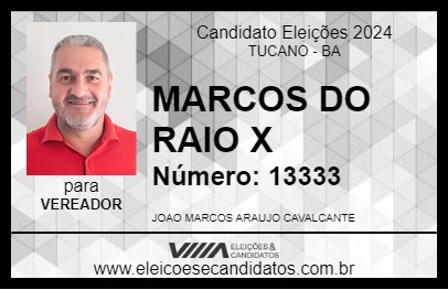 Candidato MARCOS DO RAIO X 2024 - TUCANO - Eleições