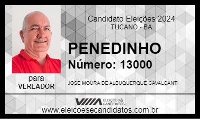 Candidato PENEDINHO 2024 - TUCANO - Eleições