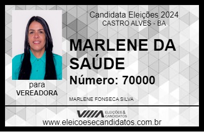 Candidato MARLENE DA SAÚDE 2024 - CASTRO ALVES - Eleições