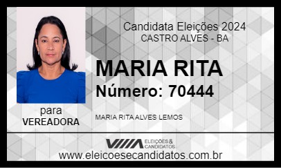 Candidato MARIA RITA 2024 - CASTRO ALVES - Eleições