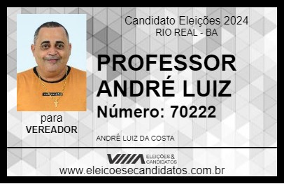 Candidato PROFESSOR ANDRÉ LUIZ 2024 - RIO REAL - Eleições