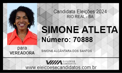 Candidato SIMONE ATLETA 2024 - RIO REAL - Eleições