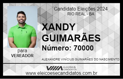 Candidato XANDY GUIMARÃES 2024 - RIO REAL - Eleições