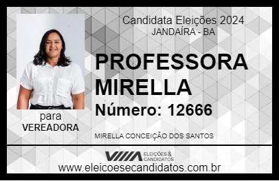 Candidato PROFESSORA MIRELLA 2024 - JANDAÍRA - Eleições