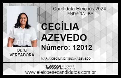 Candidato CECÍLIA AZEVEDO 2024 - JANDAÍRA - Eleições