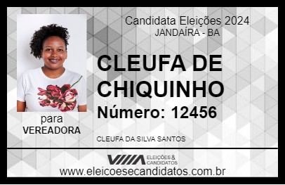 Candidato CLEUFA DE CHIQUINHO 2024 - JANDAÍRA - Eleições