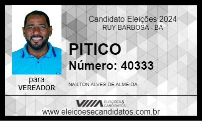 Candidato PITICO 2024 - RUY BARBOSA - Eleições