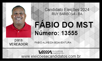 Candidato FÁBIO DO MST 2024 - RUY BARBOSA - Eleições