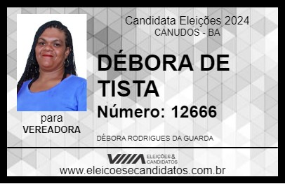 Candidato DÉBORA DE TISTA 2024 - CANUDOS - Eleições