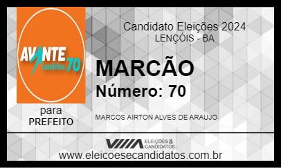 Candidato MARCÃO 2024 - LENÇÓIS - Eleições