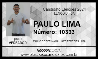 Candidato PAULO LIMA 2024 - LENÇÓIS - Eleições