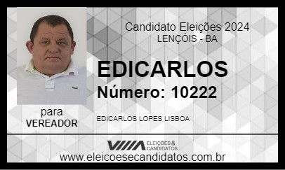 Candidato EDICARLOS 2024 - LENÇÓIS - Eleições