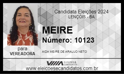 Candidato MEIRE 2024 - LENÇÓIS - Eleições