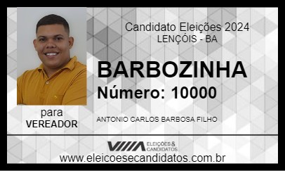 Candidato BARBOZINHA 2024 - LENÇÓIS - Eleições