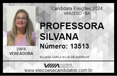 Candidato PROFESSORA SILVANA 2024 - VARZEDO - Eleições