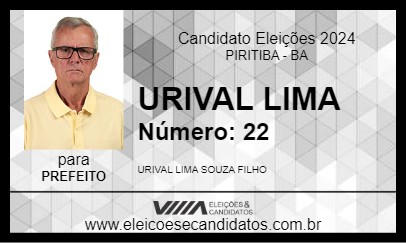 Candidato URIVAL LIMA 2024 - PIRITIBA - Eleições