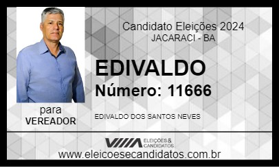 Candidato EDIVALDO 2024 - JACARACI - Eleições