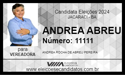 Candidato ANDREA ABREU 2024 - JACARACI - Eleições