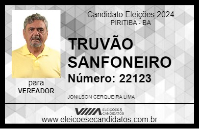 Candidato TRUVÃO SANFONEIRO 2024 - PIRITIBA - Eleições