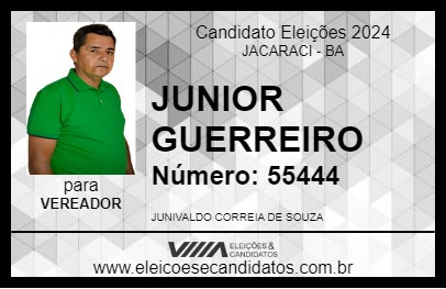 Candidato JUNIOR GUERREIRO 2024 - JACARACI - Eleições