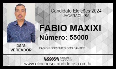 Candidato FABIO MAXIXI 2024 - JACARACI - Eleições