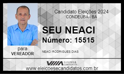 Candidato SEU NEACI 2024 - CONDEÚBA - Eleições