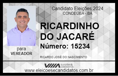 Candidato RICARDINHO DO JACARÉ 2024 - CONDEÚBA - Eleições