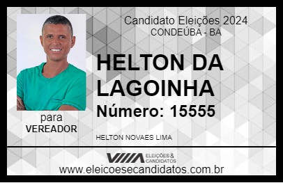 Candidato HELTON DA LAGOINHA 2024 - CONDEÚBA - Eleições