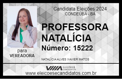 Candidato PROFESSORA NATALÍCIA 2024 - CONDEÚBA - Eleições